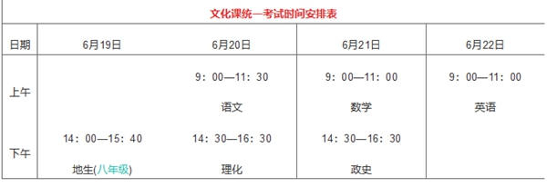 2021恩施中考时间,恩施2021中考科目安排