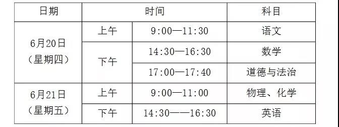 2022年湖北中考时间安排表,湖北中考2022具体时间