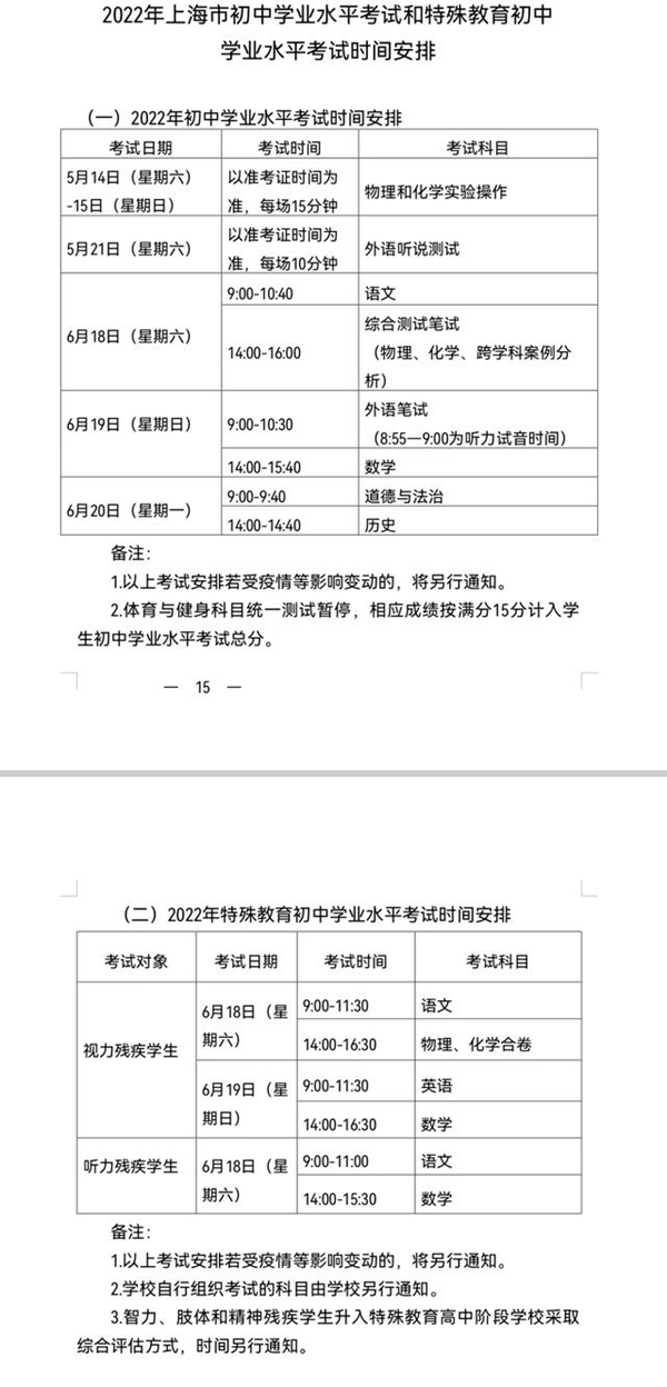 上海中考延期由3天缩短为2天,上海中考几月几号
