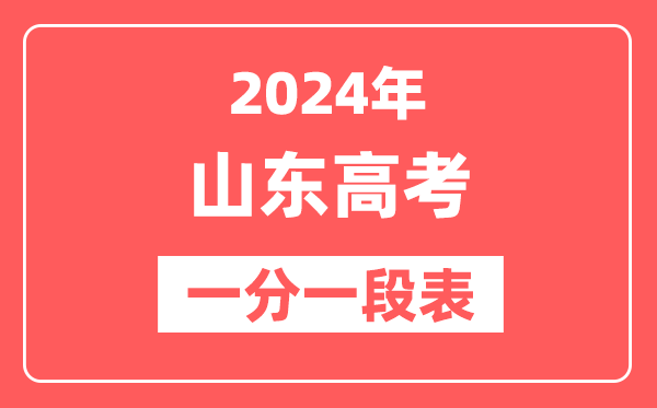 山东高考一分一段表2024年位次查询表（完整版）