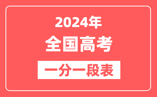 2024全国各省市高考一分一段表完整版,高考位次查询表汇总