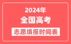 <b>2024全国各省高考各批次志愿填报时间表（31省汇总）</b>