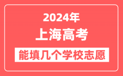 2024年上海高考志愿填报能填几个学校志愿？