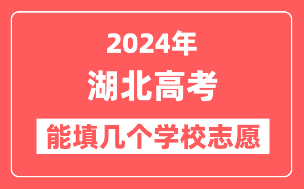 2024年湖北高考志愿填报能填几个学校志愿？