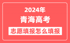 2024年青海高考志愿填报怎么填报(附填报时间+入口)