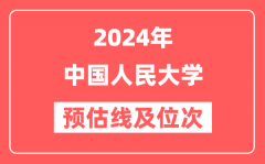 中国人民大学2024年在湖南省预估分数线及位次（附在湖南招生计划）