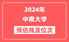 中南大学2024年在河北省预估分数线及位次（附在河北招生计划）