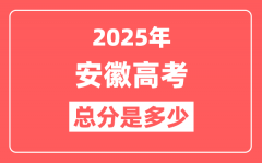 2025年安徽高考总分是多少_安徽新高考各科分值设置