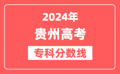 2024年贵州高考专科分数线（物理+历史）