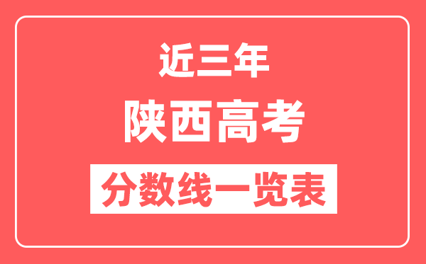 陕西近三年高考分数线一览表（含2022-2024年）