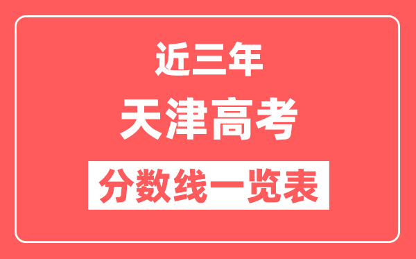 天津近三年高考分数线一览表（含2022-2024年）