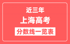 上海近三年高考分数线一览表（含2022-2024年）