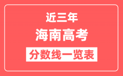 海南近三年高考分数线一览表（含2022-2024年）