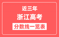 浙江近三年高考分数线一览表（含2022-2024年）