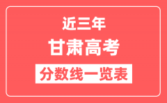 甘肃近三年高考分数线一览表（含2022-2024年）