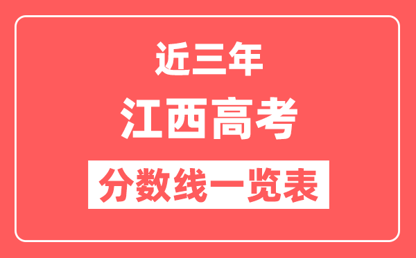 江西近三年高考分数线一览表（含2022-2024年）