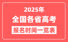 2025年全国各省高考报名