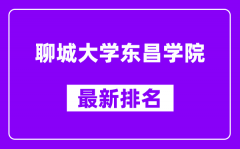 聊城大学东昌学院最新排名_全国排名第几