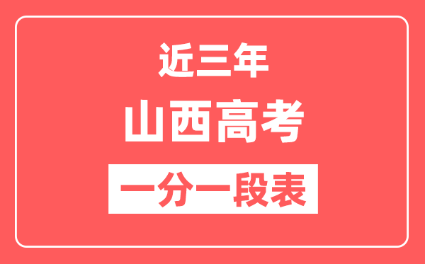 山西近三年高考一分一段表（含2022-2024年）